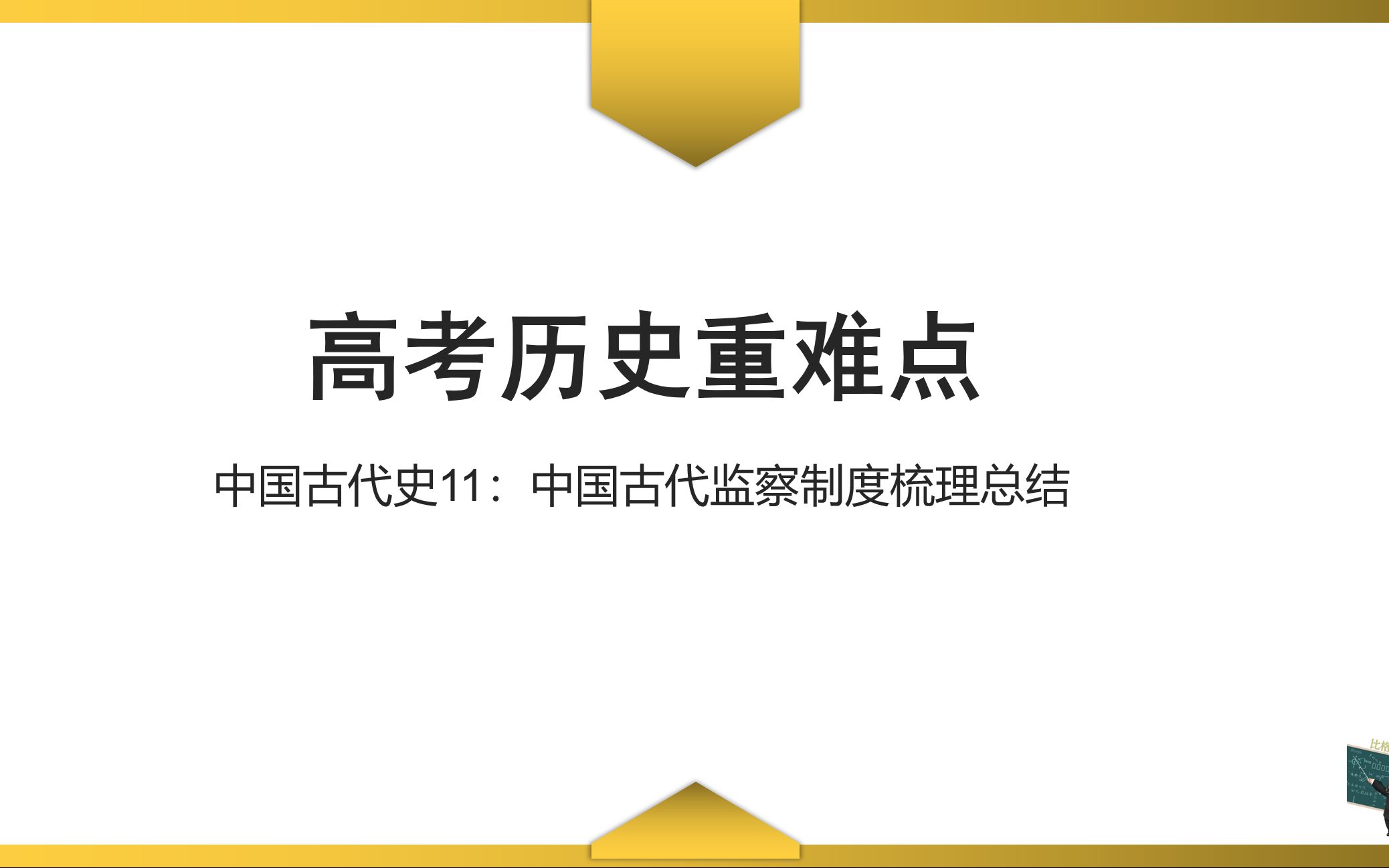 【高考历史重难点】中国古代史11:中国古代监察制度梳理总结哔哩哔哩bilibili