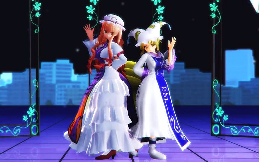 【东方mmd】八云紫妹和八云蓝酱一起跳『甜蜜魔法』_哔哩哔哩