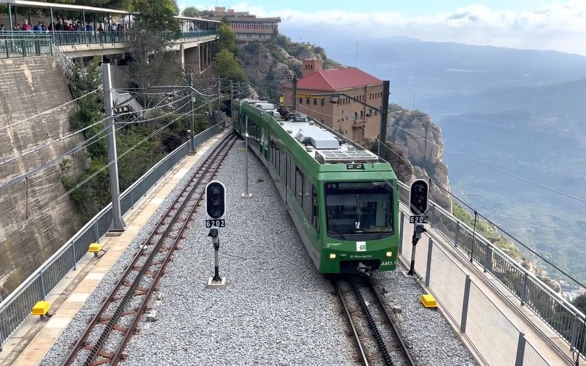 云中的电车,通往西班牙加泰罗尼亚圣山蒙特塞拉特的旅程,【搬运】哔哩哔哩bilibili