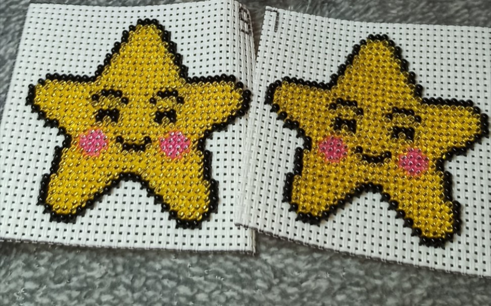 十字绣珠绣小星星钥匙扣