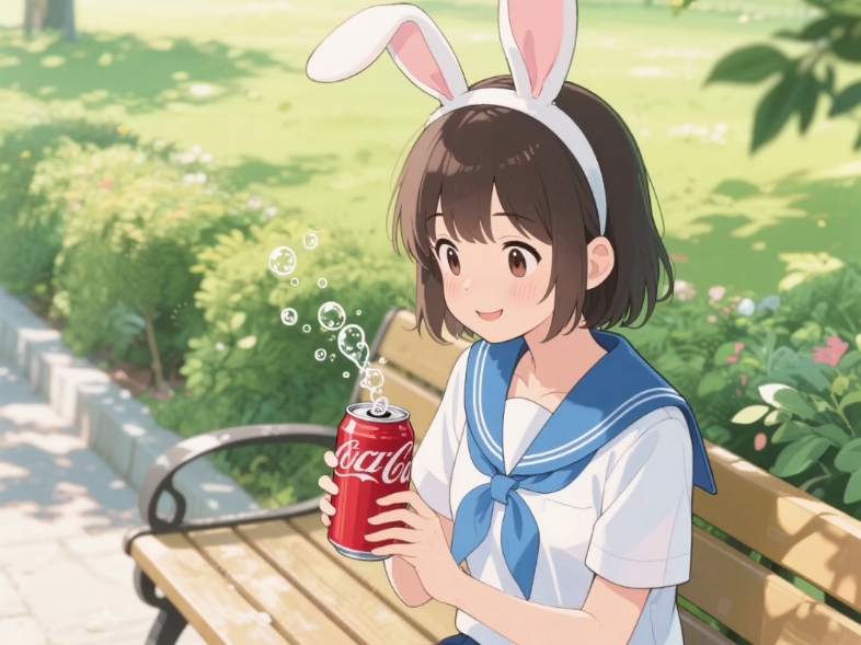 兔娘喝可乐