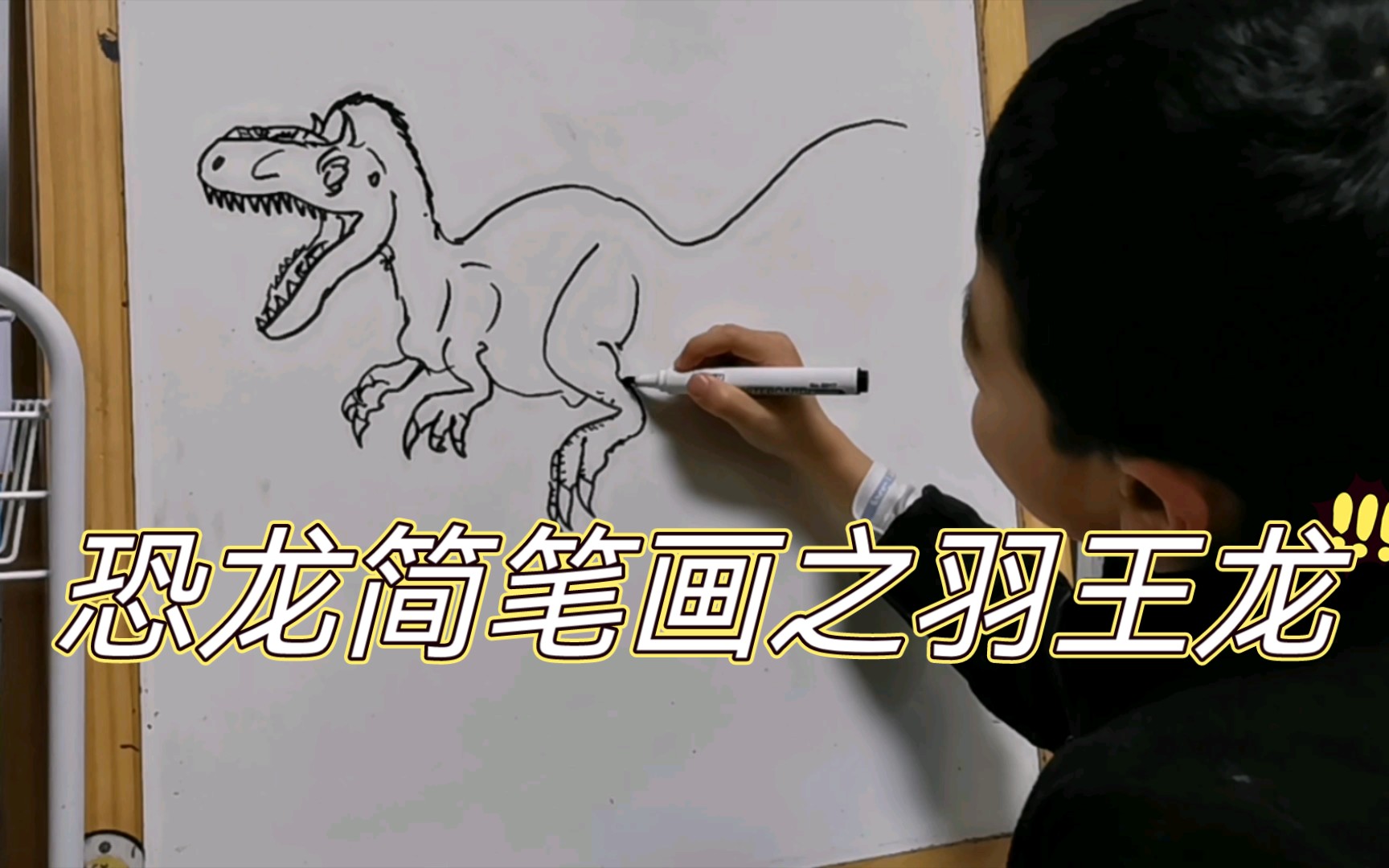长羽毛的恐龙绘画图片