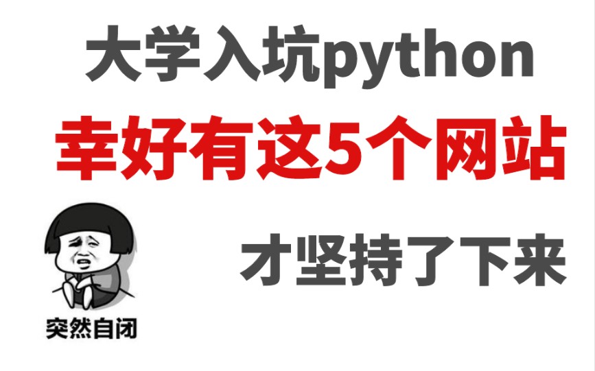 5个比付费还强大学Python的免费网站,错过血亏哔哩哔哩bilibili