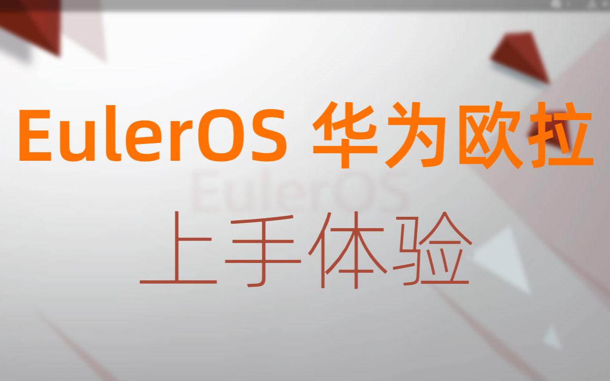 EulerOS 华为欧拉OS系统上手体验 | 套壳系统?哔哩哔哩bilibili