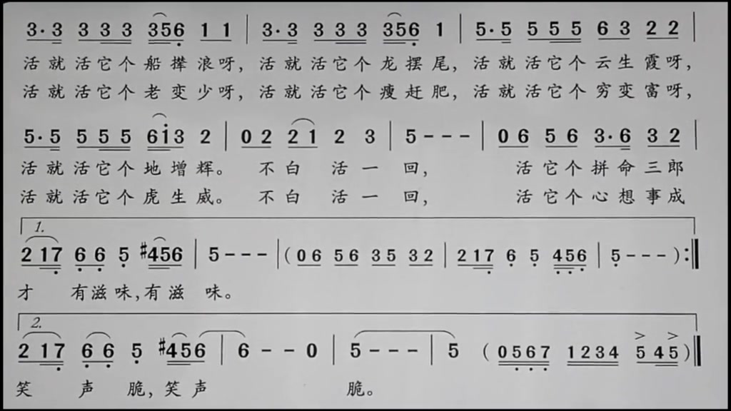 [图]吕老师教简谱不白活一回