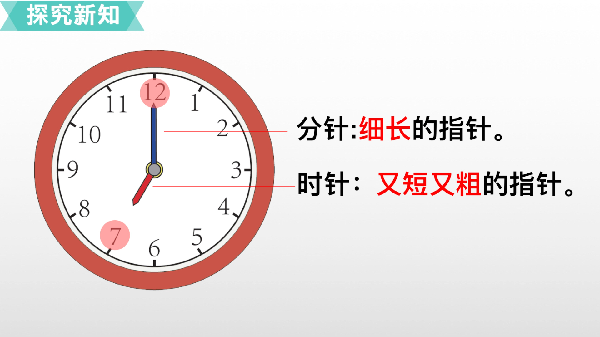 [图]小学一年级 认识钟表