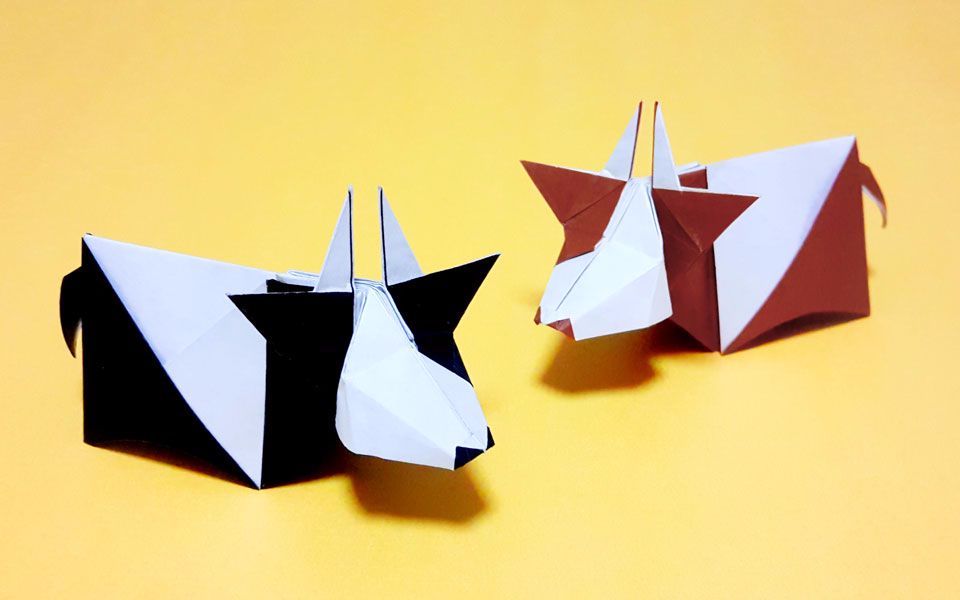 【折纸-教程】up主教你折只萌奶牛~哈哈哈加个眼镜像不像牛姨