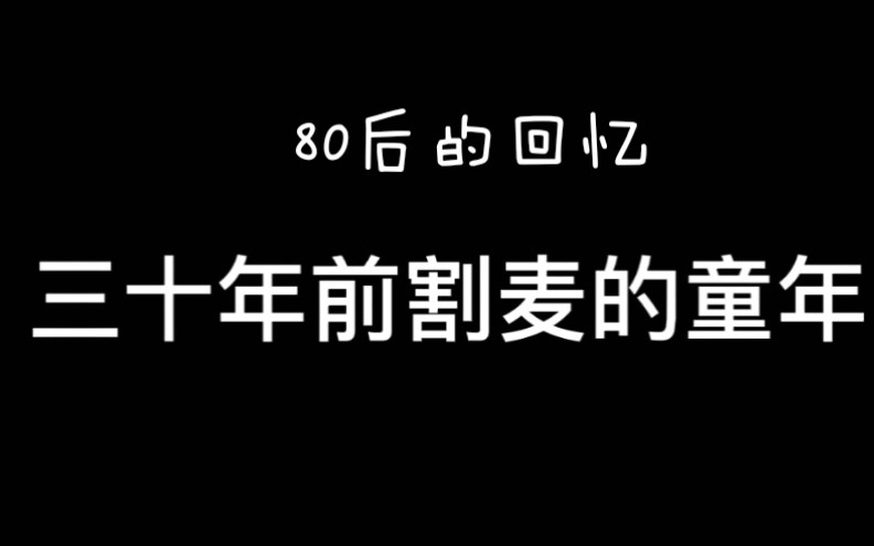 [图]80后的回忆，30年前割麦的童年，有多少人还记得！