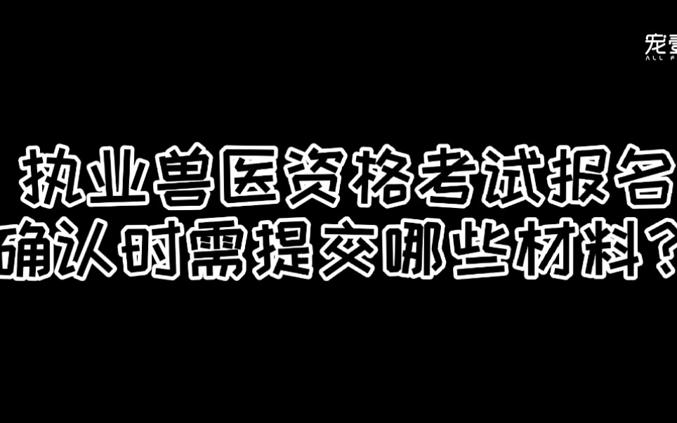 执业兽医资格证报名,你需要准备哪些材料呢?哔哩哔哩bilibili