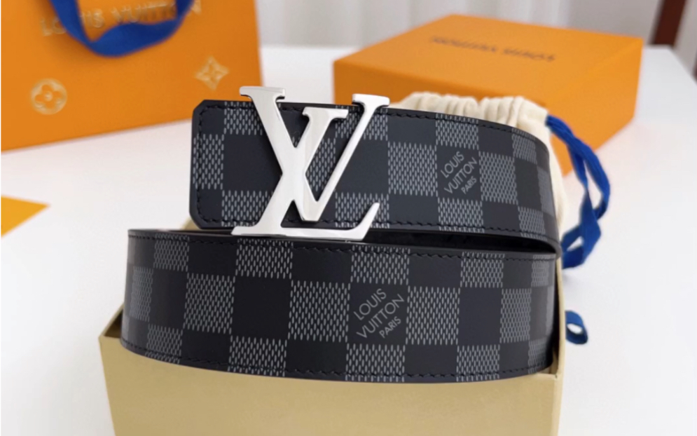 lv路易威登高仿皮带宽度40mm 寸5 双面原厂小牛皮