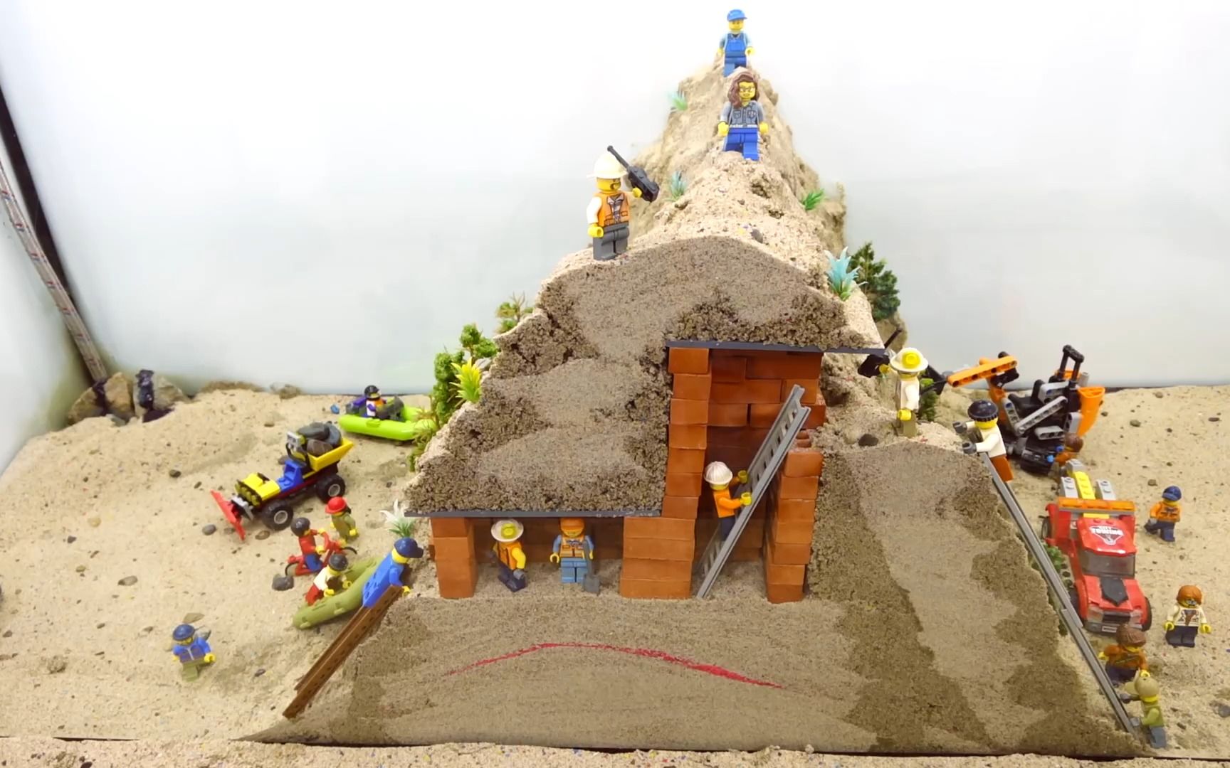 乐高杀坝溃堤实验 - 海啸和洪水