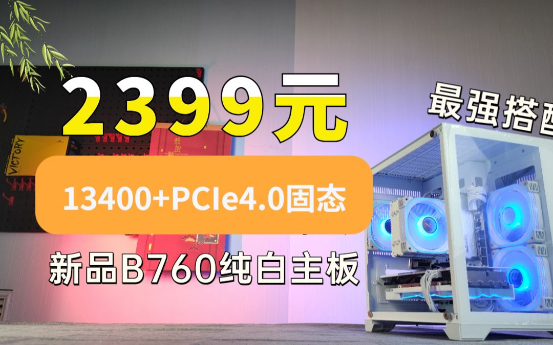 2399元 13400纯白海景房B760主板带TYPEC 4.0固态 650W金牌电源 海景房主机 春游第三套哔哩哔哩bilibili