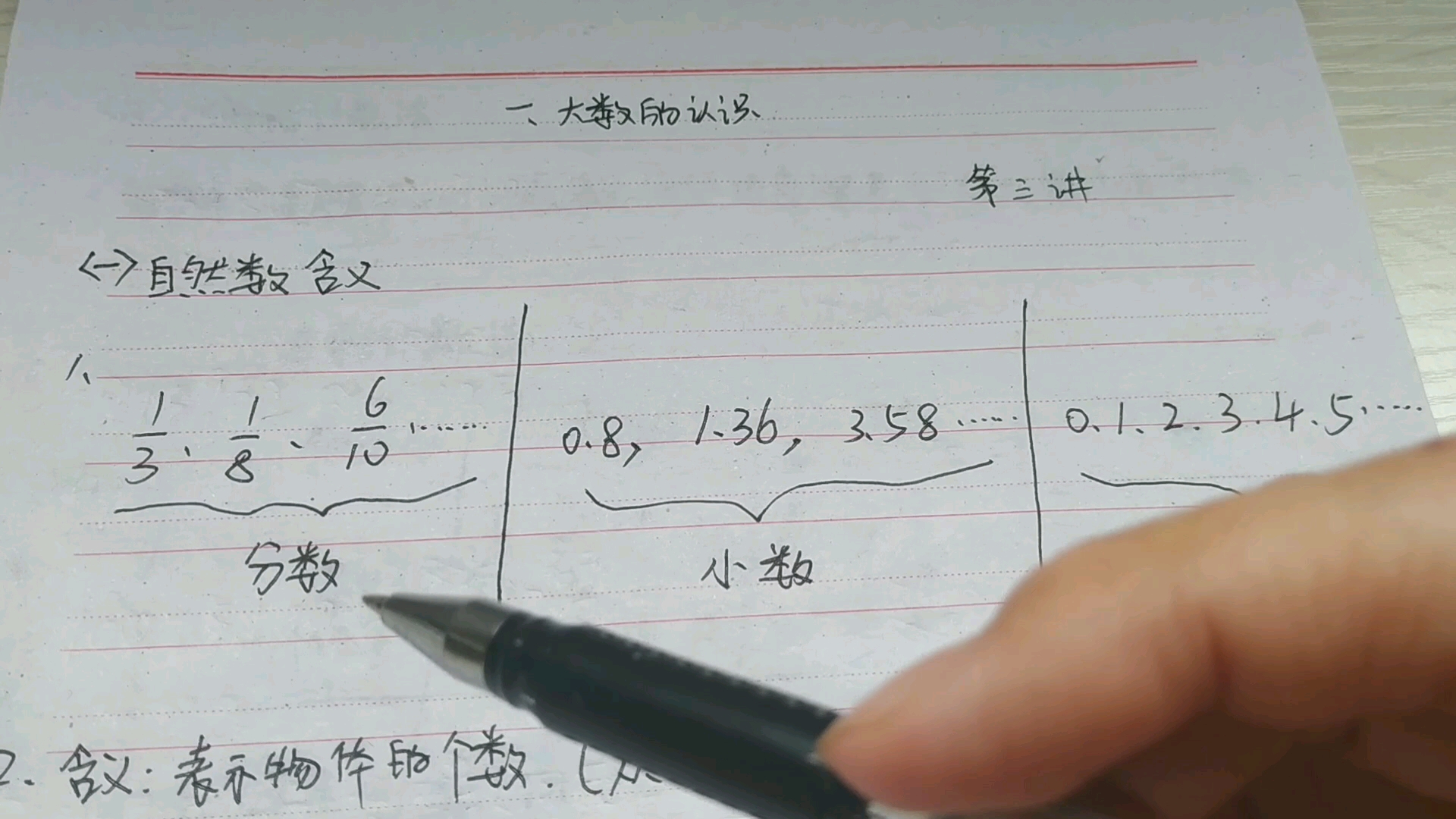 四年级数学上册,自然数的产生、含义及辨别区分哔哩哔哩bilibili