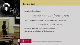 Quadratically regularized optimal transport - Lorenz - Workshop 1 - CEB T1 201