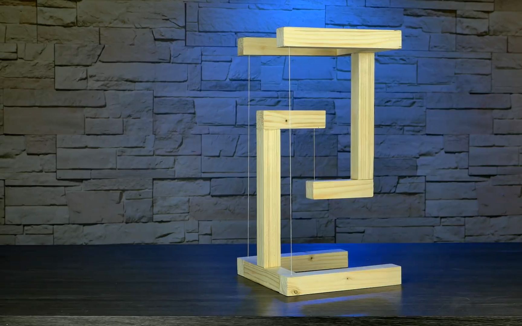 不可思议的张拉整体,仅用3根细线,就能让物体实现悬浮