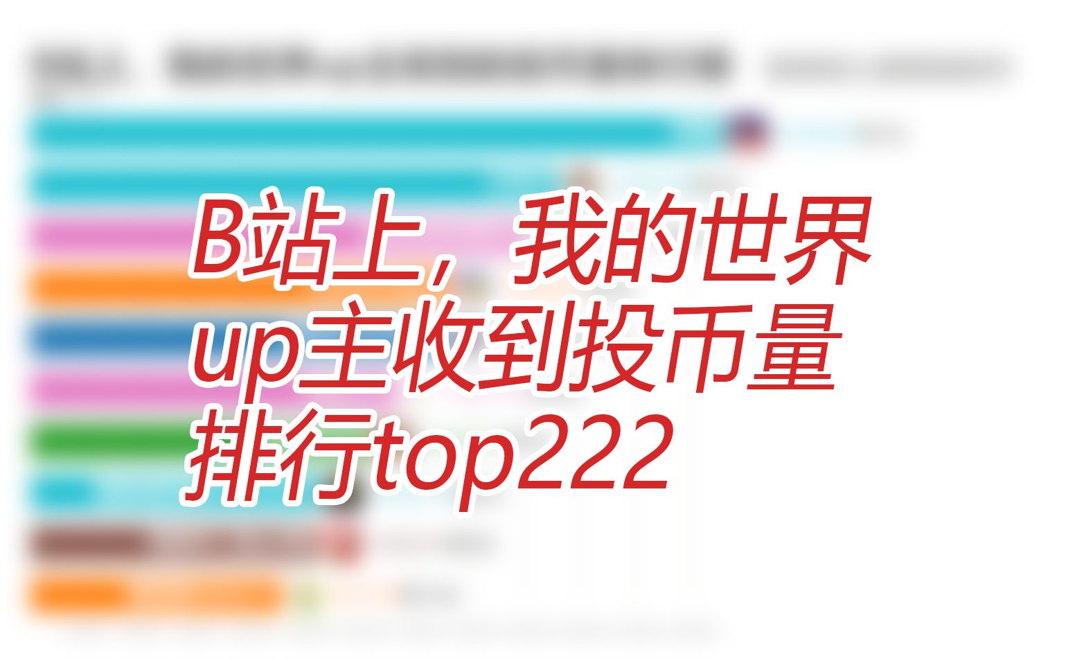 b站上,我的世界 up主收到投币量 排行top222_哔哩哔哩_bilibili