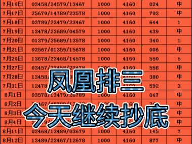 凤凰排三5码数字预测!今天继续抄底!哔哩哔哩bilibili