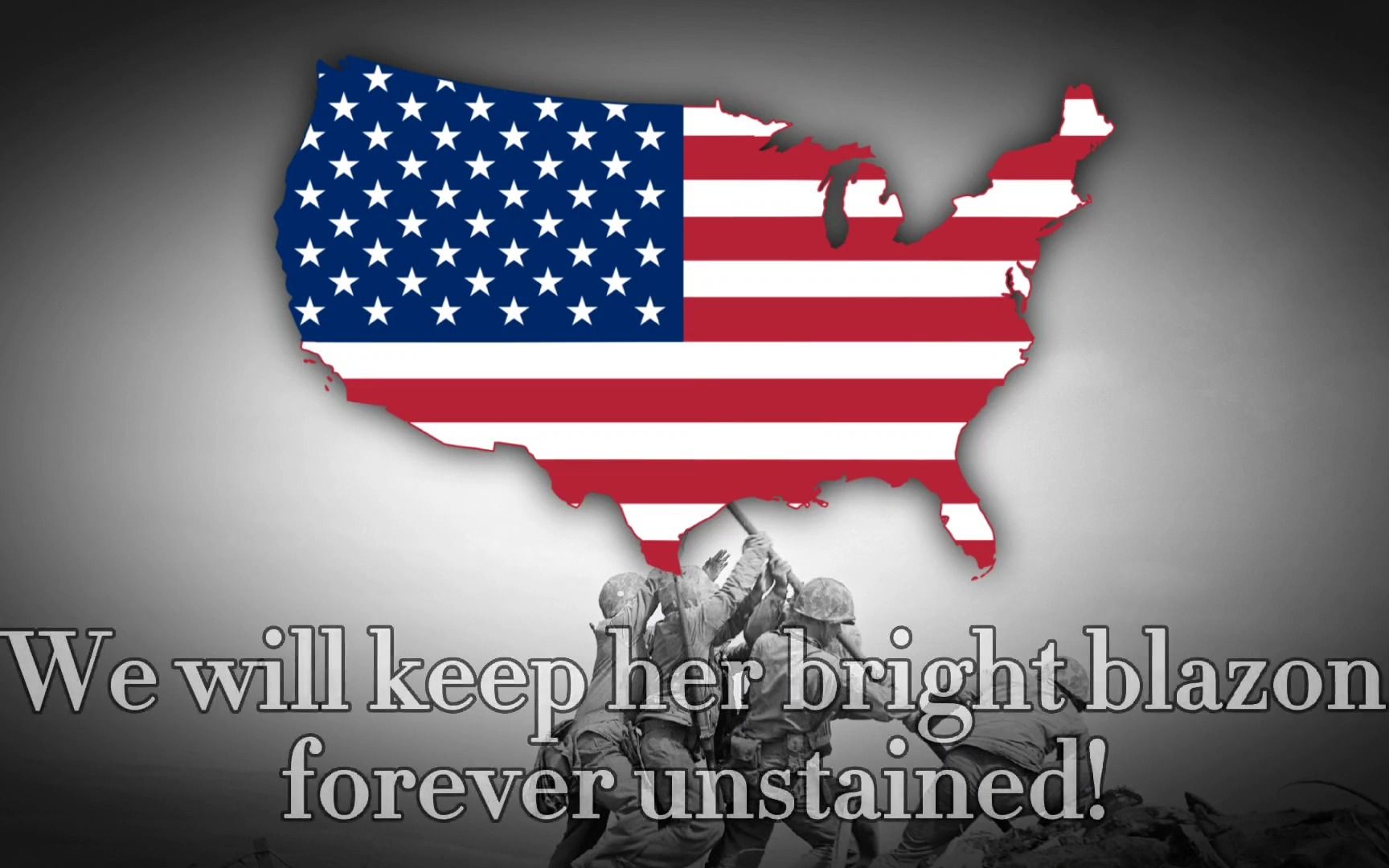 美利坚合众国国歌:【星光灿烂的旗帜】,又名: 【星条旗之歌】,