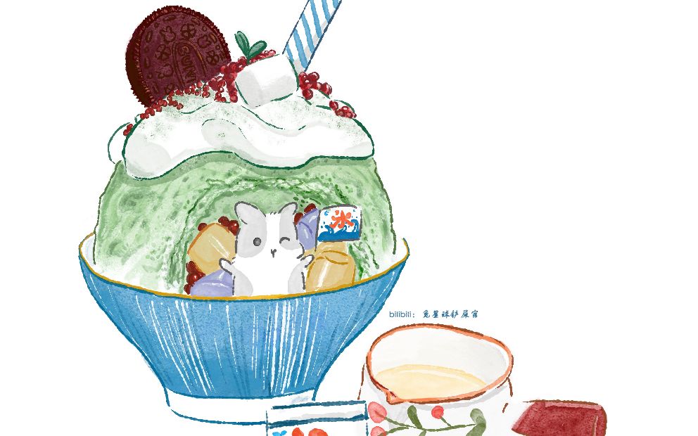 【兔星球】太热了,画个兔子刨冰吧