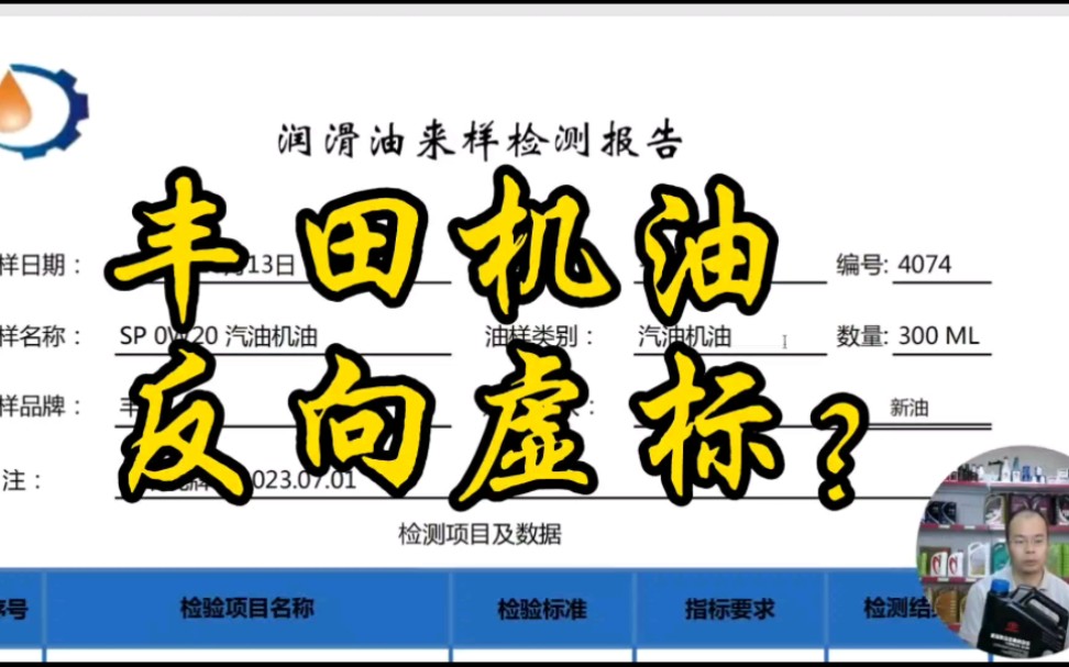 丰田机油,反向虚标?哔哩哔哩bilibili