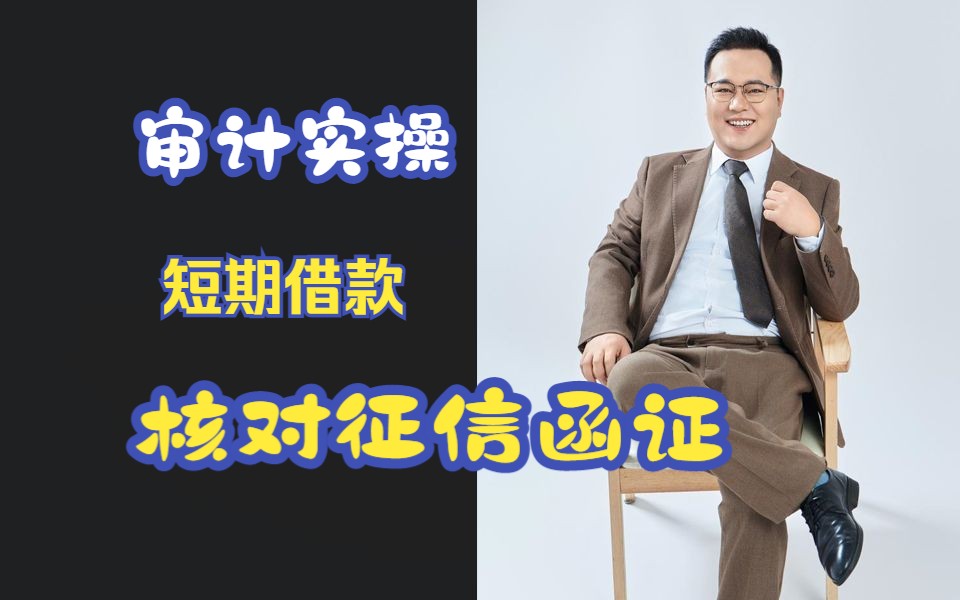 审计实操:短期借款1业务内容、核对征信报告、银行函证哔哩哔哩bilibili