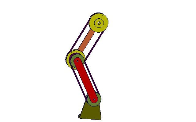 图341 双摆杆挠性件差动机构(抛磨机)