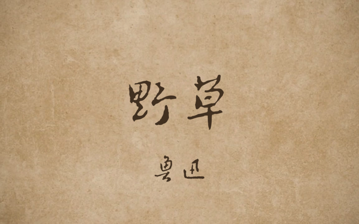 【有声书】《野草》鲁迅(不是ai哦)