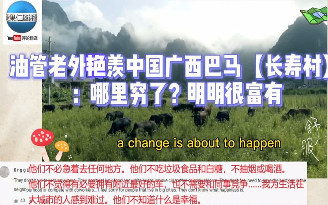 老外艳羡不已?油管网友看中国广西长寿乡巴马生活:比城市富有哔哩哔哩bilibili