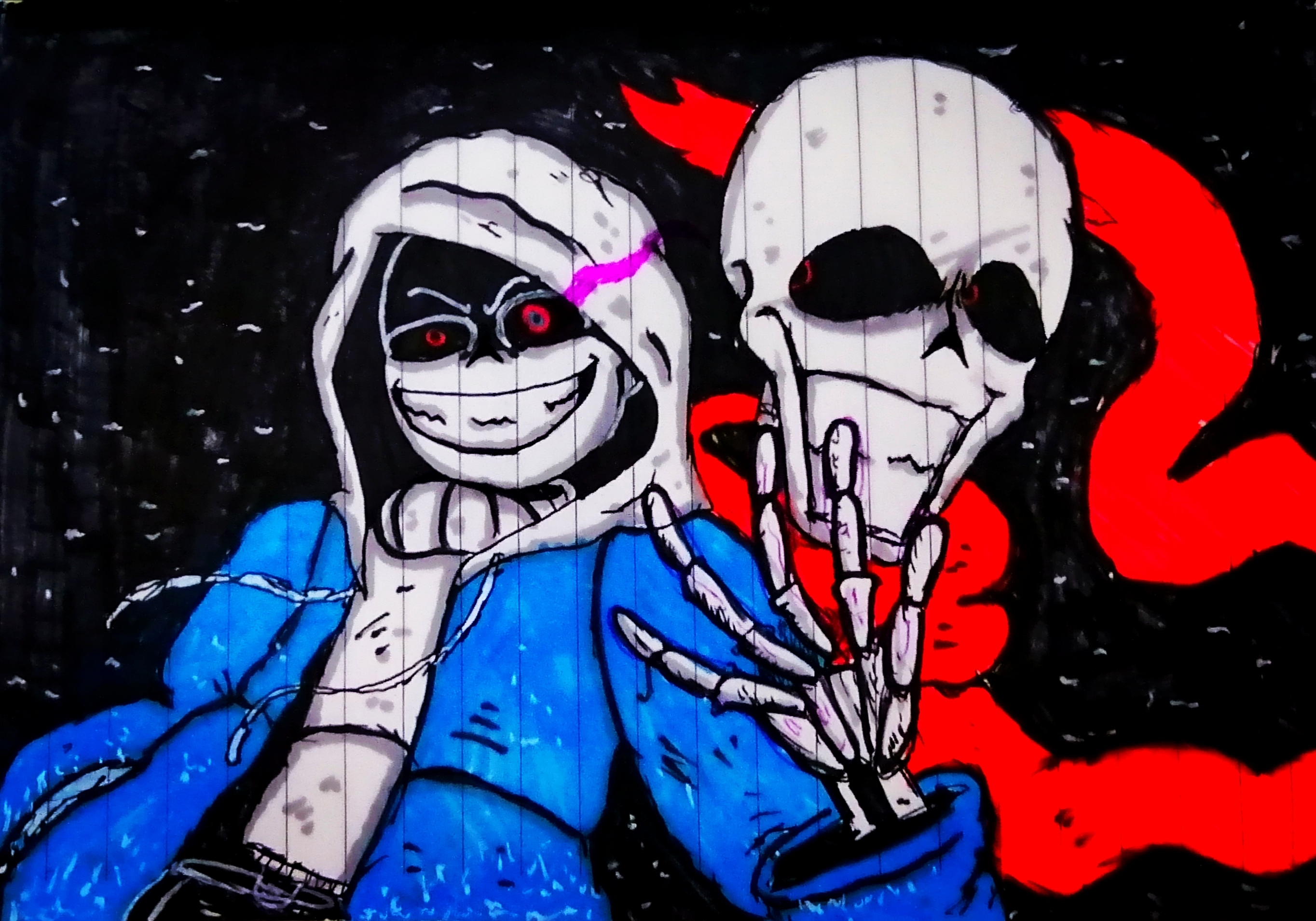 【画小渣手绘】尘埃sans!主题曲:超时空的行者!