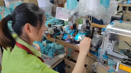 安徽尧舜智能袜业缝头车间工作现场#尧舜袜业集团#怡翔#袜子@#定制
