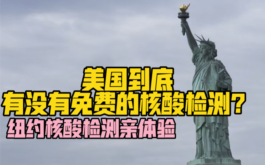 在美国到底有没有免费的核酸检测?纽约核酸检测亲体验!哔哩哔哩bilibili