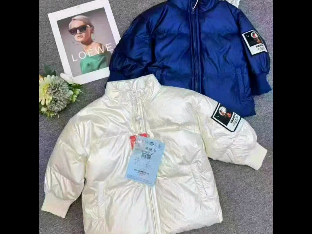 史努比羽绒服冬季新款亮面免洗冬装羽绒服男女童羽绒服儿童爆款洋气， 白多蓝少，独立包装，码数:90~120