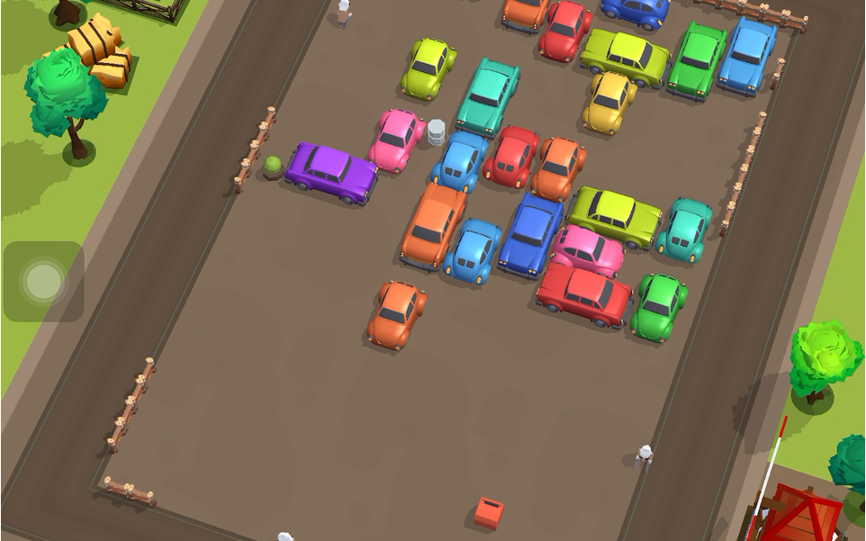 小游戏汽车停车场,还是撞到了老太太