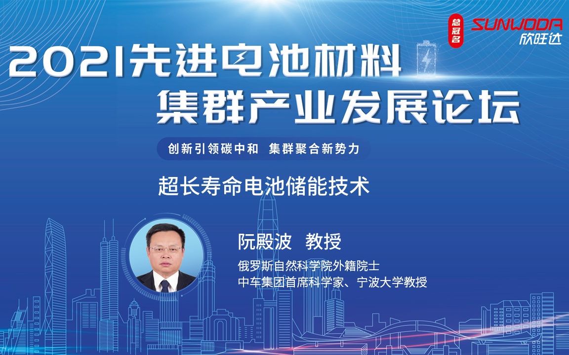 中车集团首席科学家、宁波大学教授阮殿波《超长寿命电池储能技术》哔哩哔哩bilibili