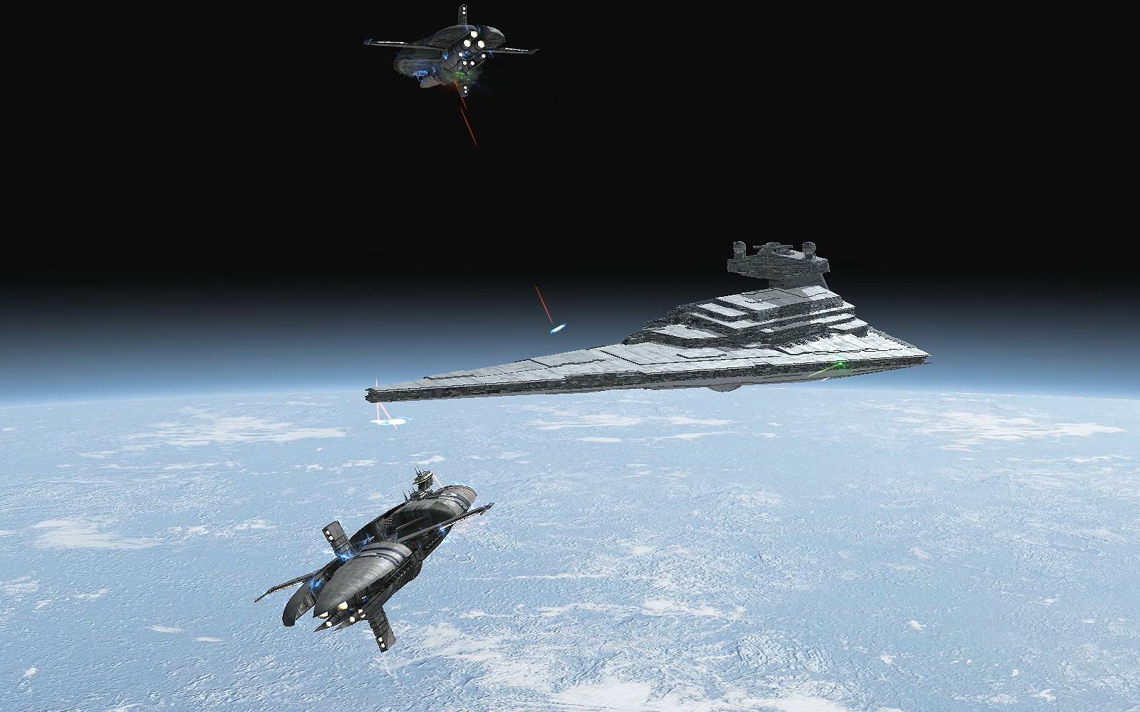 星球大战 帝国战争重制版 帝国ii级歼星舰同时摧毁2艘慷慨级星际护卫