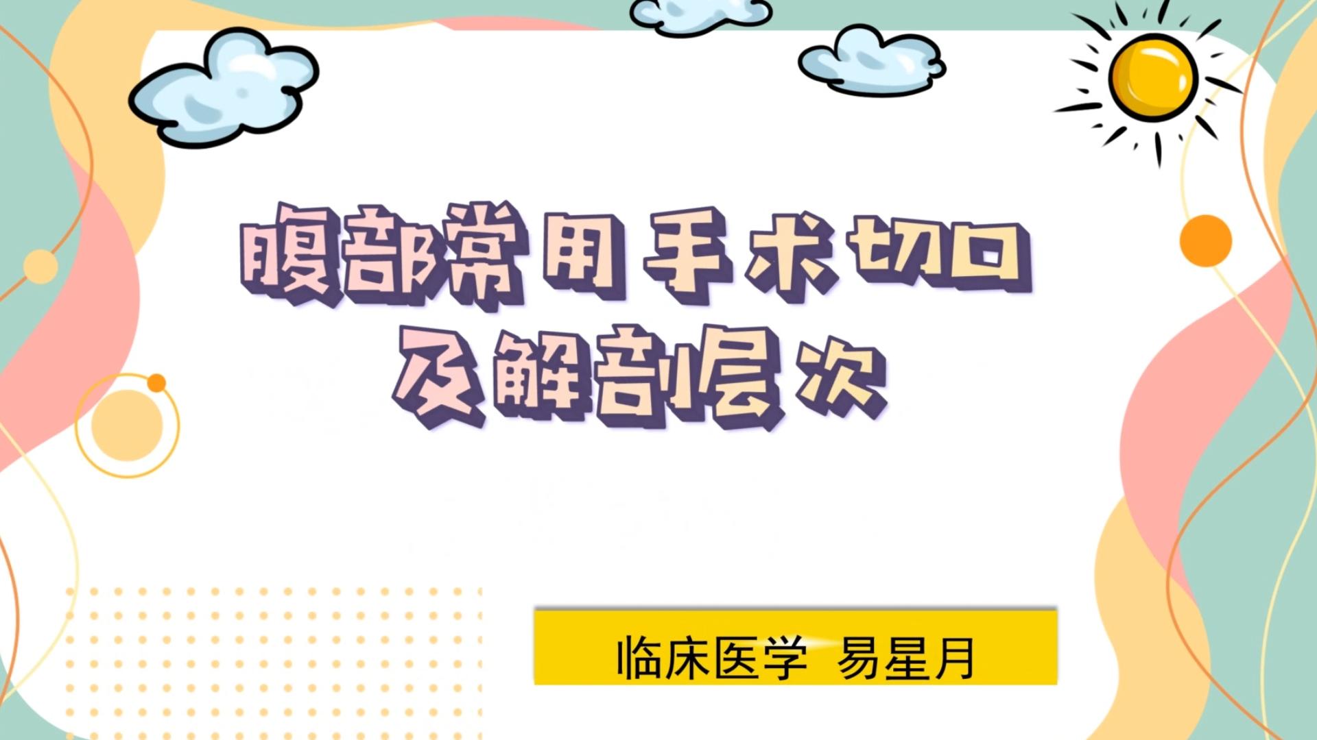 腹部常用手术切口及解剖层次 易星月哔哩哔哩bilibili