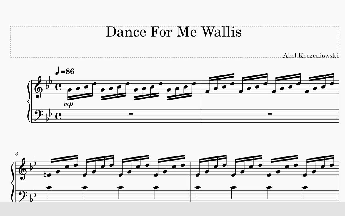 [图]【Dance For Me Wallis】钢琴谱