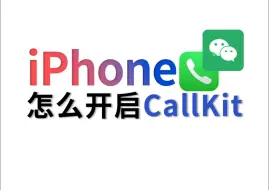 下载视频: iPhone怎么开启CallKit？让语音变得和打电话一样！