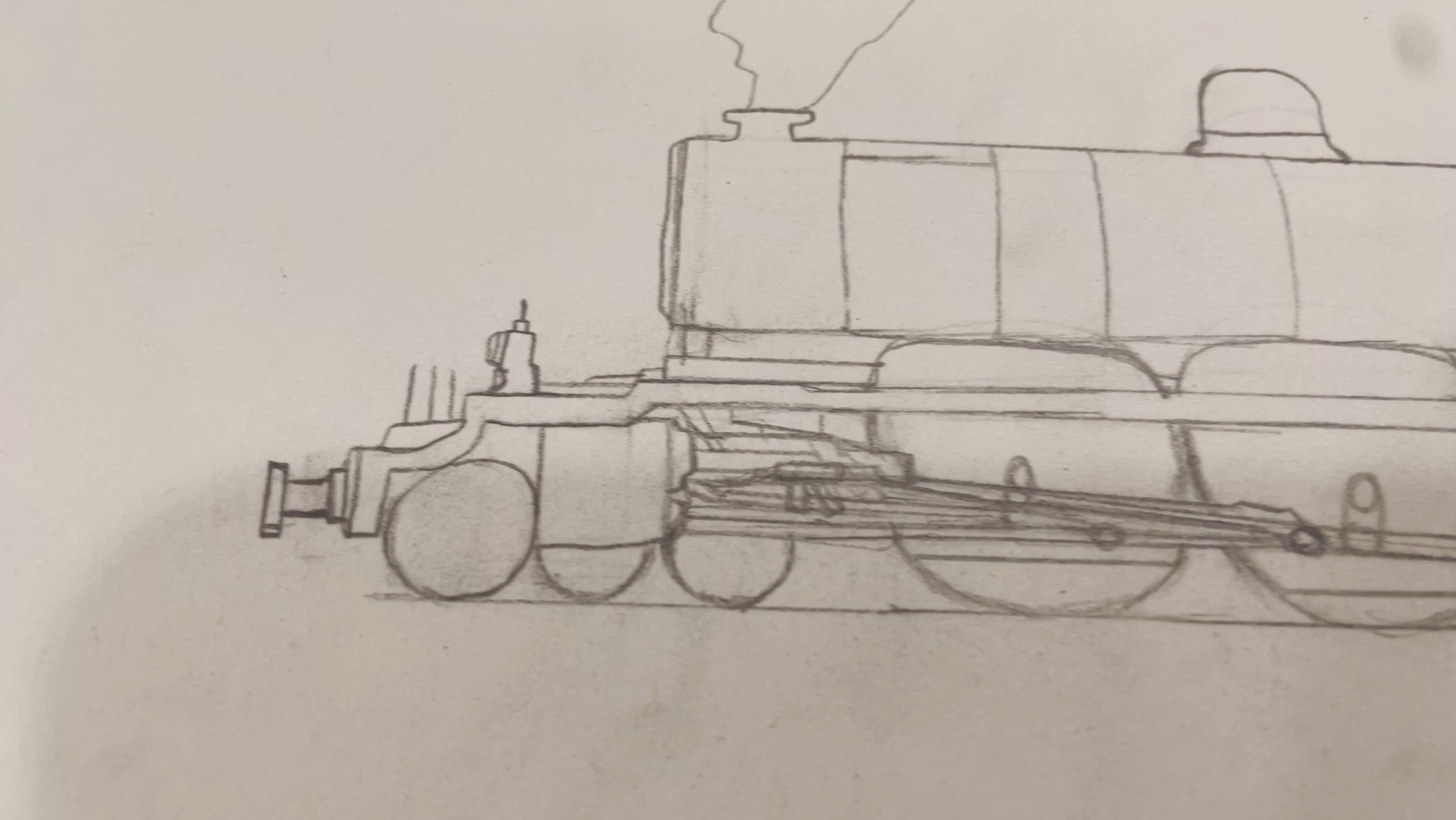 第一次画蒸汽火车画的是自制的