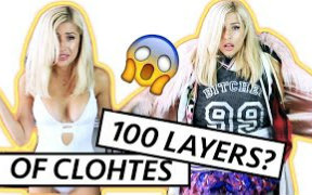 【Evelina】挑战穿100层衣服!哔哩哔哩bilibili