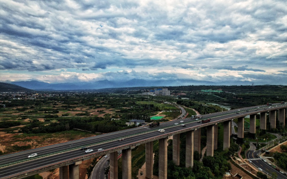 浐河红旗特大桥 雨前 一段延时