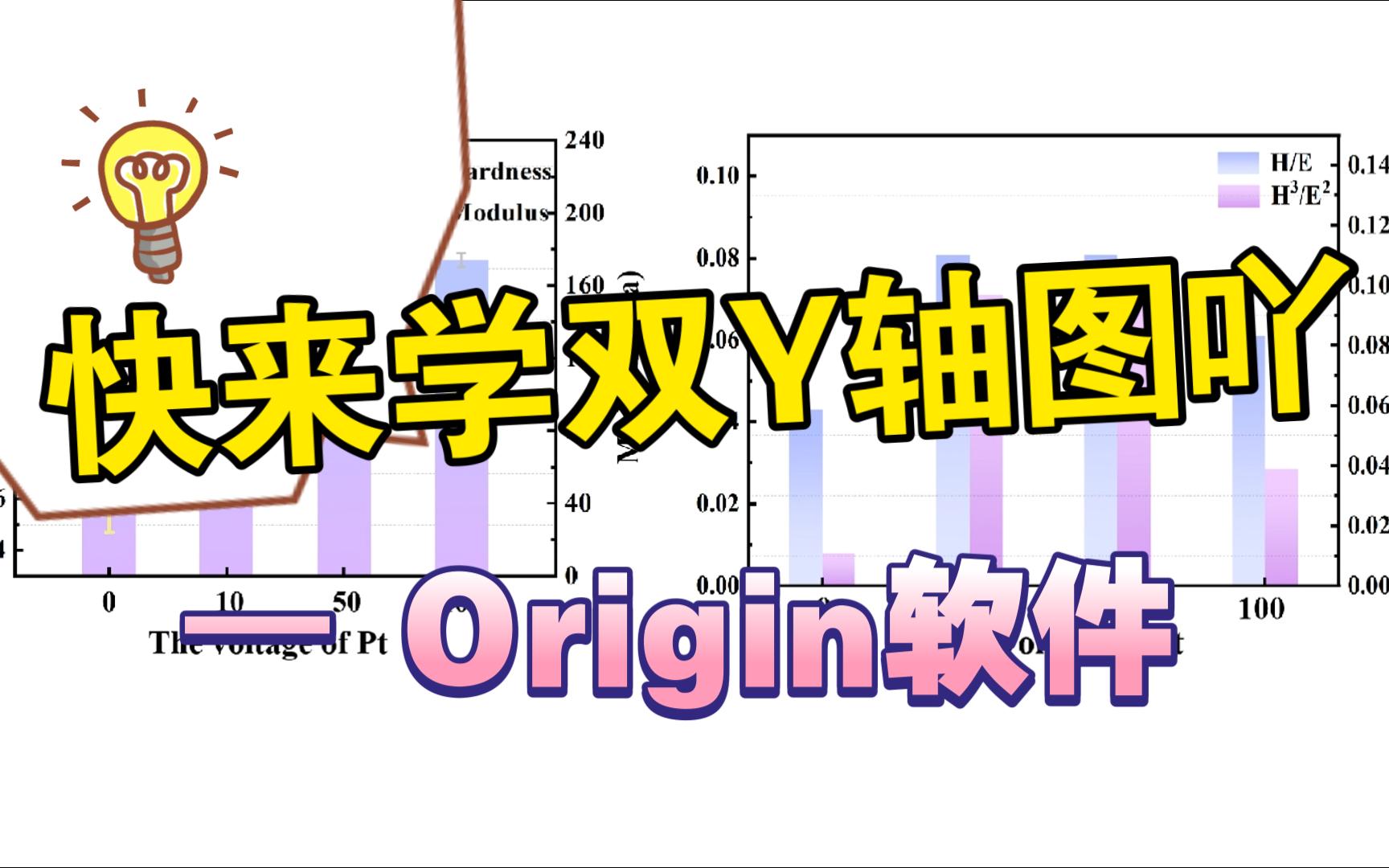 【软件干货】如何用origin软件绘制双Y轴图 | 涉及两种绘制方法,帮助你快速学会硬度模量图等典型双Y轴的绘制哦!哔哩哔哩bilibili