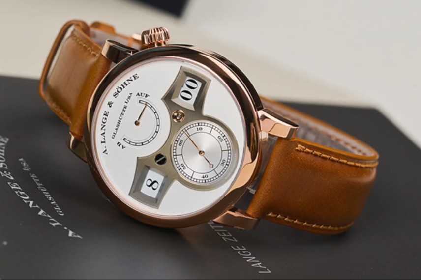 lange & s02hne系列:猫头鹰系列玫瑰金动显跳时手上链折叠扣皮带