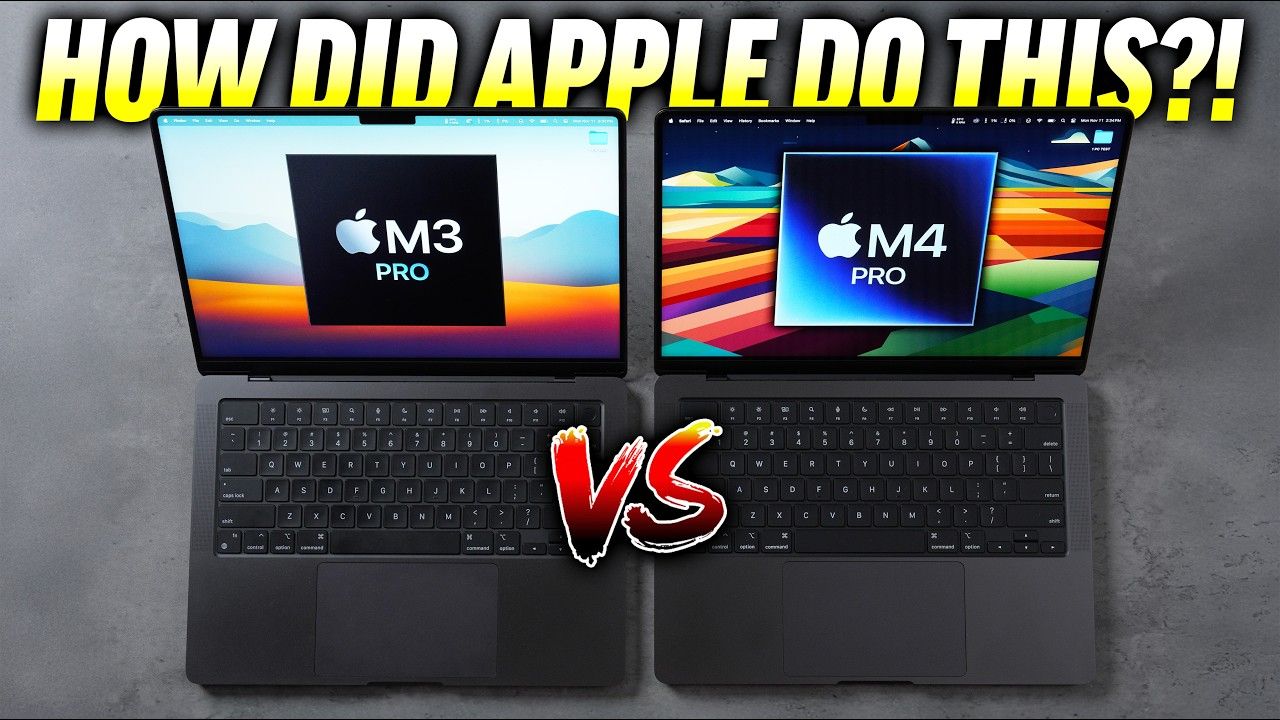 【4K】M3 Pro vs M4 Pro MacBook Pro  详细对比 | 作者:Max Tech | 机翻中文哔哩哔哩bilibili