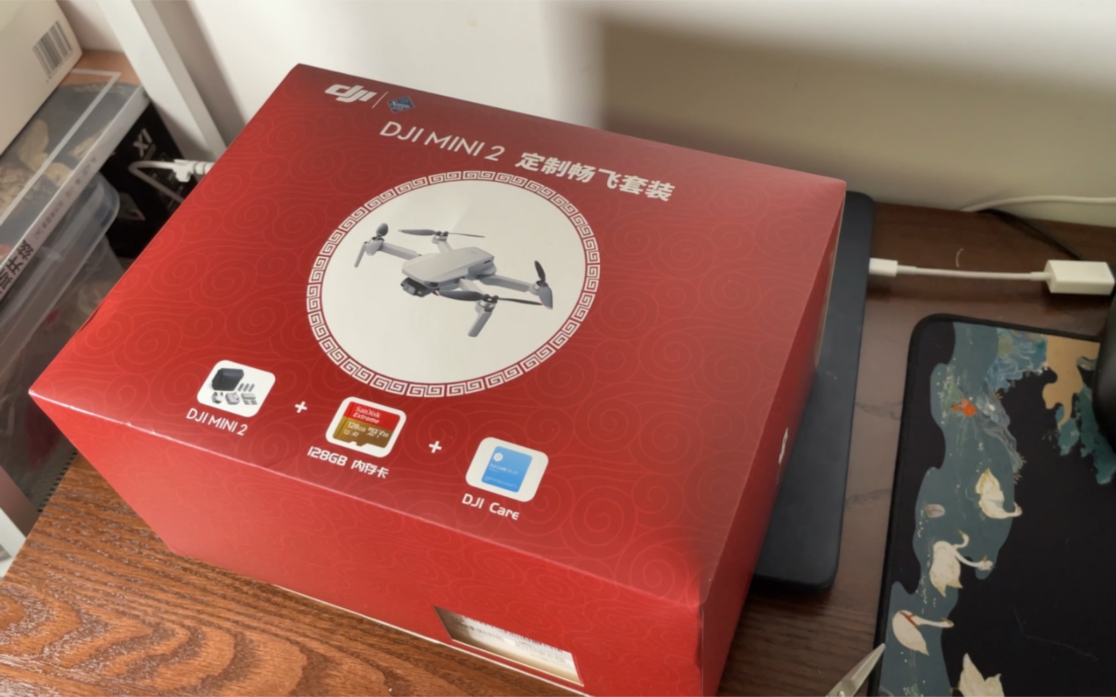 大疆mini2套装真实开箱