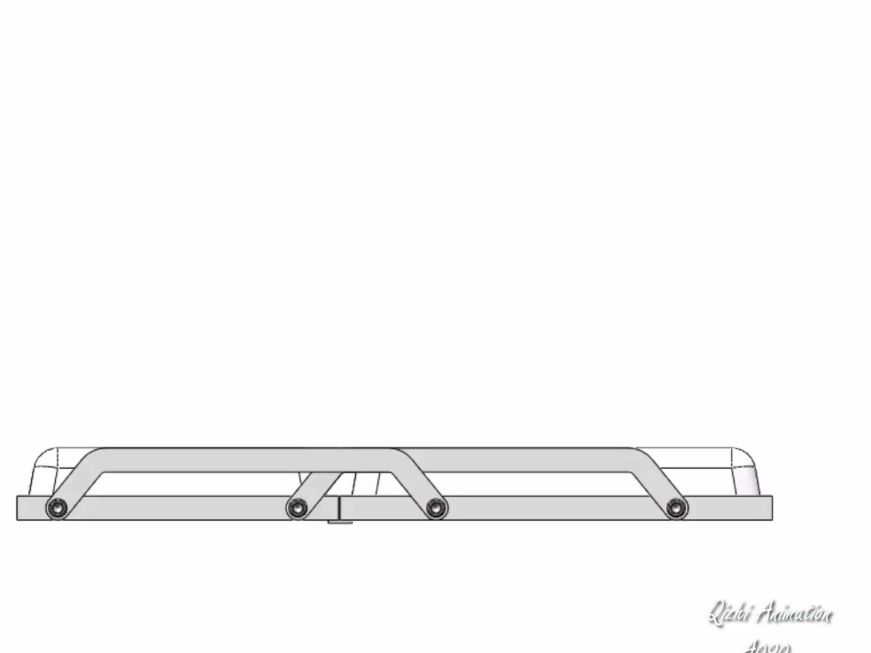 A090.1双曲柄折叠房车座椅钢架结构哔哩哔哩bilibili