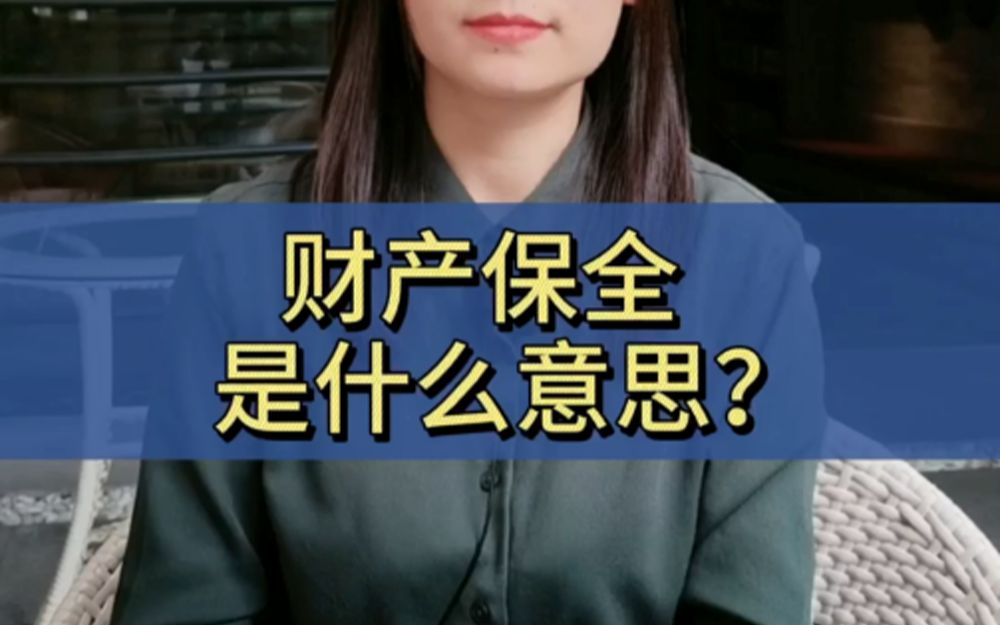 财产保全是什么意思?哔哩哔哩bilibili