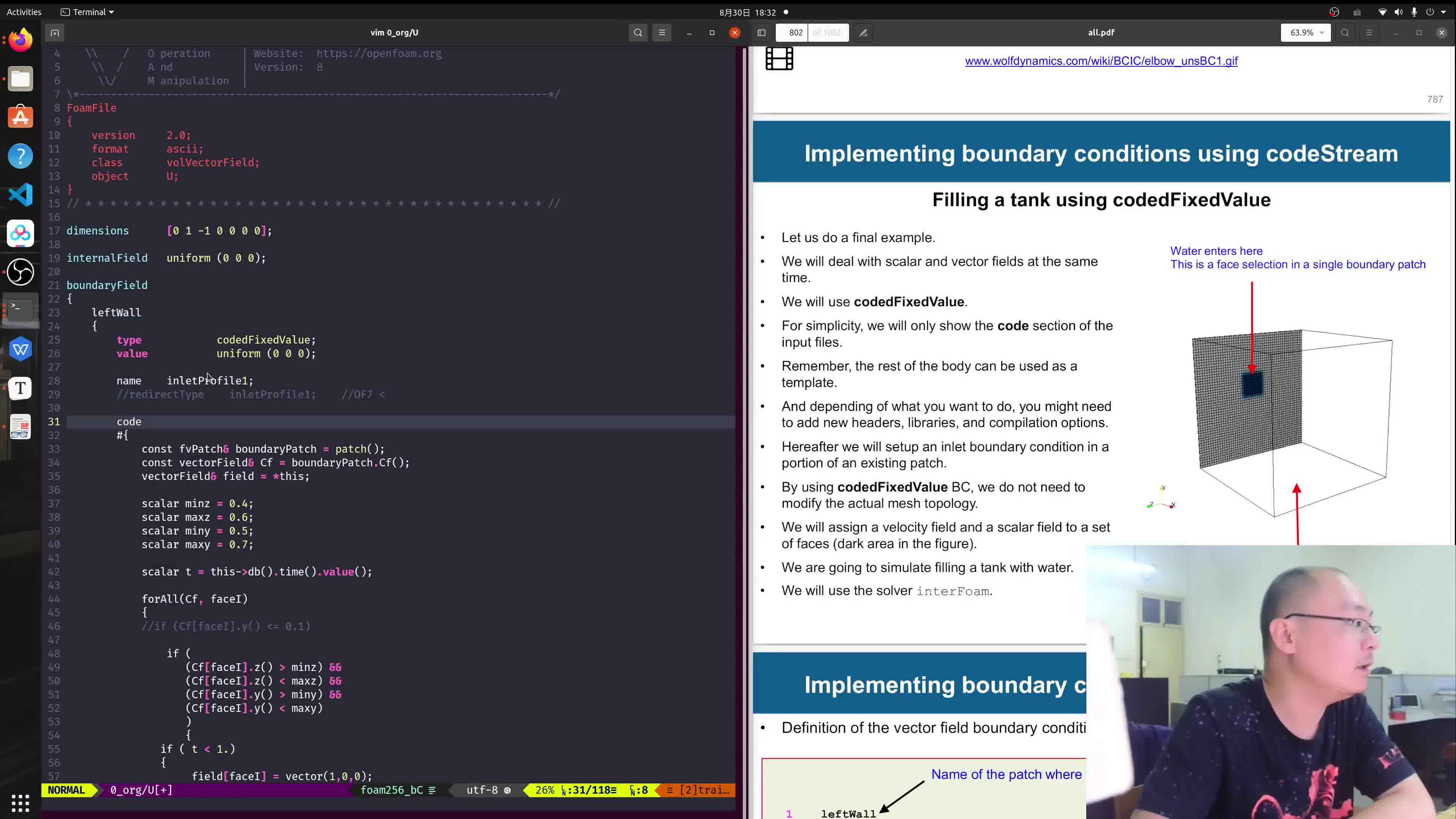 OpenFOAM 23 codeStream，如何给定初始条件和边界条件2 - 影音视频 - 小不点搜索