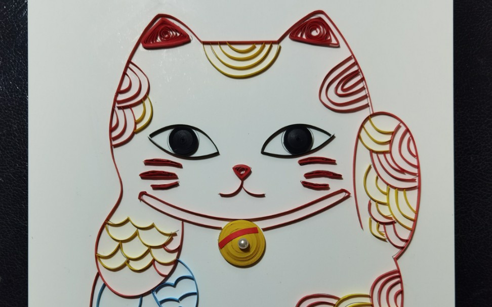 衍纸猫咪,来送祝福