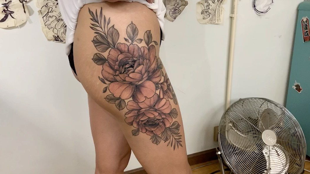 今日作品更新#素花##位置 大腿侧腰##全程 美女说为什么不疼#98